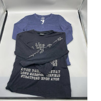 Set of 2 Long-sleeved crew neck t-shirt