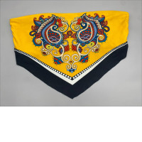 yellow and black paisley bandeau top from Temu