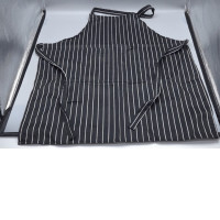 Black apron with white stripes Black apron with white stripes