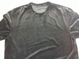 Men's black corduroy T-shirt