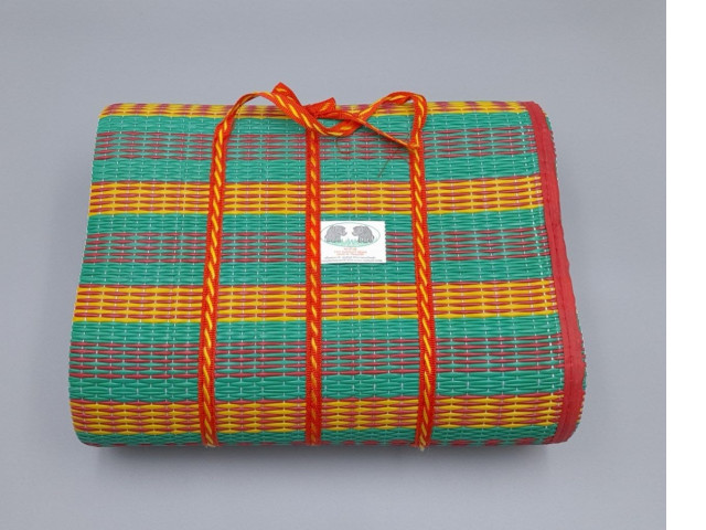 Traditional Thai woven plastic picnic mat. Traditional Thai woven plastic picnic mat.