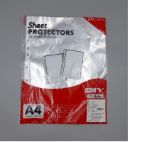 pack of A4 document sheet protectors used for organizing papers in binders. pack of A4 document sheet protectors used for organizing papers in binders.