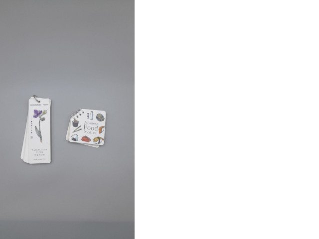 Set of 2 set of POTENTATE brand watercolor paper bookmarks, featuring floral designs and a "Japanese Food Doodles" thematic notepad. Set of 2 set of POTENTATE brand watercolor paper bookmarks, featuring floral designs and a "Japanese Food Doodles" thematic notepad.