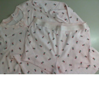 Women's pink pajama set, sweater, and shorts Women's pink pajama set, sweater, and shorts