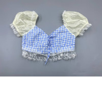 Women's plaid crop top