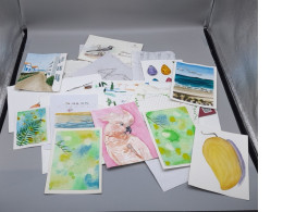 Set of 20 watercolor painting