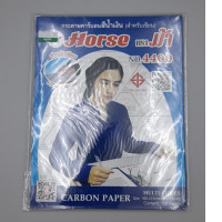 Horse brand No. 4400 Blue Carbon Paper designed for handwritten use. Horse brand No. 4400 Blue Carbon Paper designed for handwritten use.