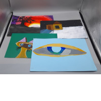 Set of 4 watercolor painting