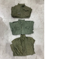 A set of three lightweight men's jackets
