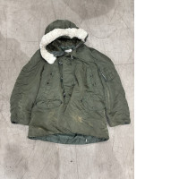 warm men's jacket with a hood