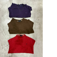 Set of three wide-collar sweaters