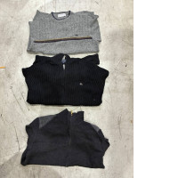 Set of three zipped sweaters