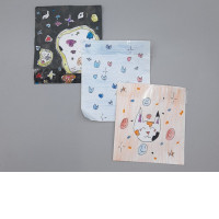 Set of 3 Miniature artwork on paper.