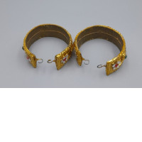 Traditional gold-plated bangles from India.