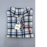 Long-sleeved plaid shirt