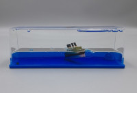 These wave-shaped decorative items from the Titanic are designed to be used as decorative objects or paperweights.