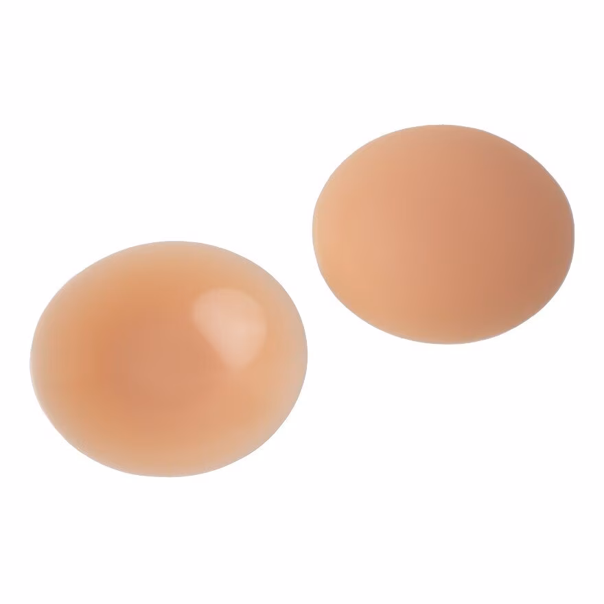 Set of 10 Matte silicone nipple covers with adhesive 