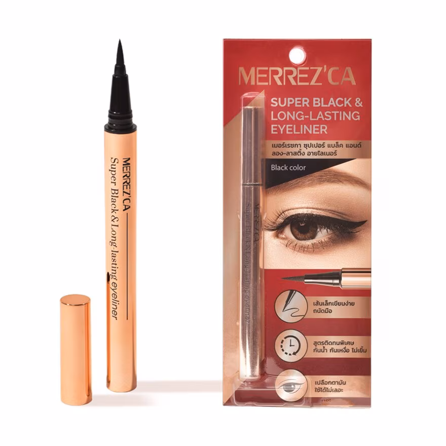 Merrez'Ca Super Black Long-Lasting Eyeliner 0.8g. Black